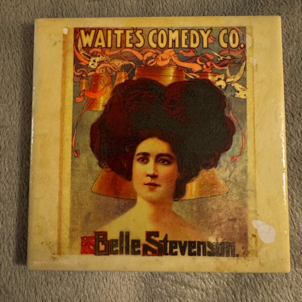 Set of four coasters made from images on ceramic tiles. 4” square. New - Picture 3 of 7
